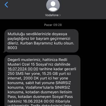 Vodafone Red 12 Saatte Paketin Bitmesi