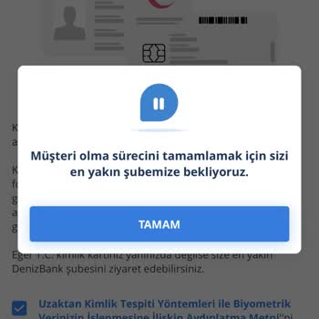 Denizbank Mobil Bloke Uyarısı