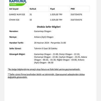 Kamil Koç Otobüs Firması Ve Muavininin Hakaret Ve Tehditleri.