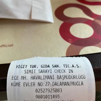 Dalaman Havaalanı Simit Sarayı Kalitesiz Hizmet