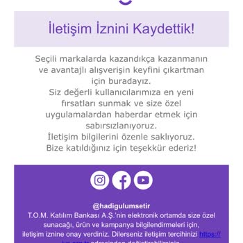 Tom Bank Hadi Uygulaması İzinsiz Üyelik