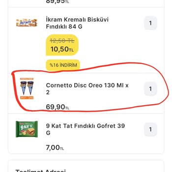 Migros Eksik Ürün Gönderildi