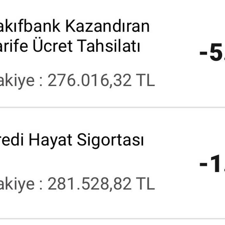 VakıfBank Kazandıran Tarife Adı Altında Ücret Kesintisi