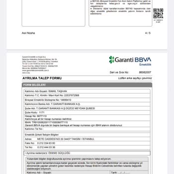 Garanti Bankası Bireysel Emeklilik Sistemi Şikayeti