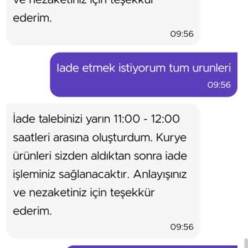 GetirÇarşı Ürün İade Surecinin Uzatılması Ve Ürünlerin Hemen Geri Alınmaması
