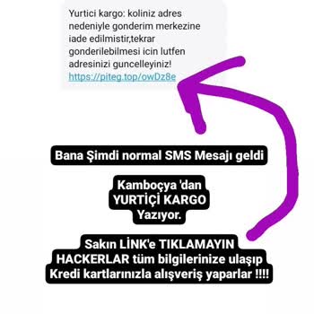 Kargo Yabancı Numaradan Gelen SMS Ve WhatsApp Mesajındaki LİNK'E Tıklamayın