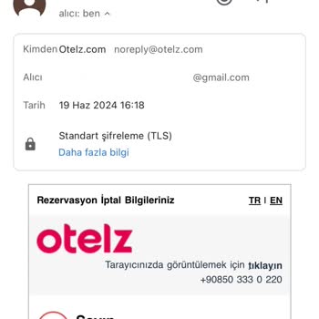Otelz Konaklamamı İptal Etti