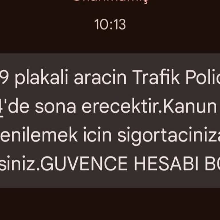 Güvence Hesabı Güvencehsb Yanlış SMS
