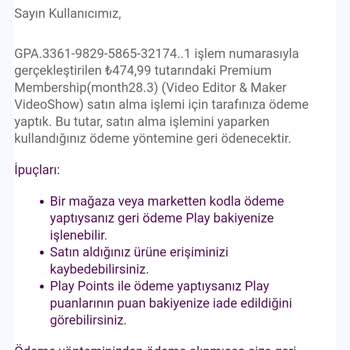 Videoshow Uygulaması Geri Ödeme