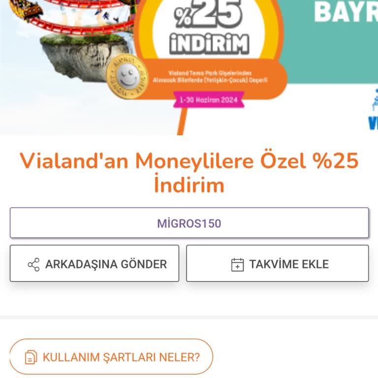 Migros Money Kart Ve Vialand Sorumsuzluğu