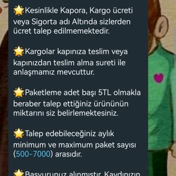 Evde Ek İş Paketleme Şikayet Önlem