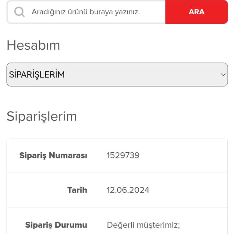 Evkur Onaylanan Siparişi Teslim Etmedi.