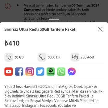Vodafone Paket Fiyatlarında 3 Katı Artış