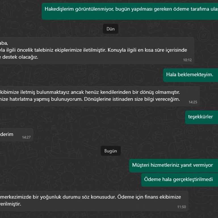 Paymes Hak Ediş Ödemelerim Yatırılmadı. Müşteri Hizmetleri Oyalıyor.