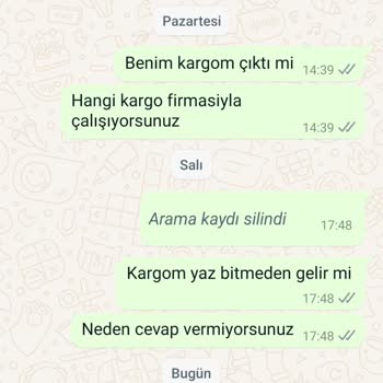 Katreninzeyli Ürünüm 1 Aydır Ortada Yok