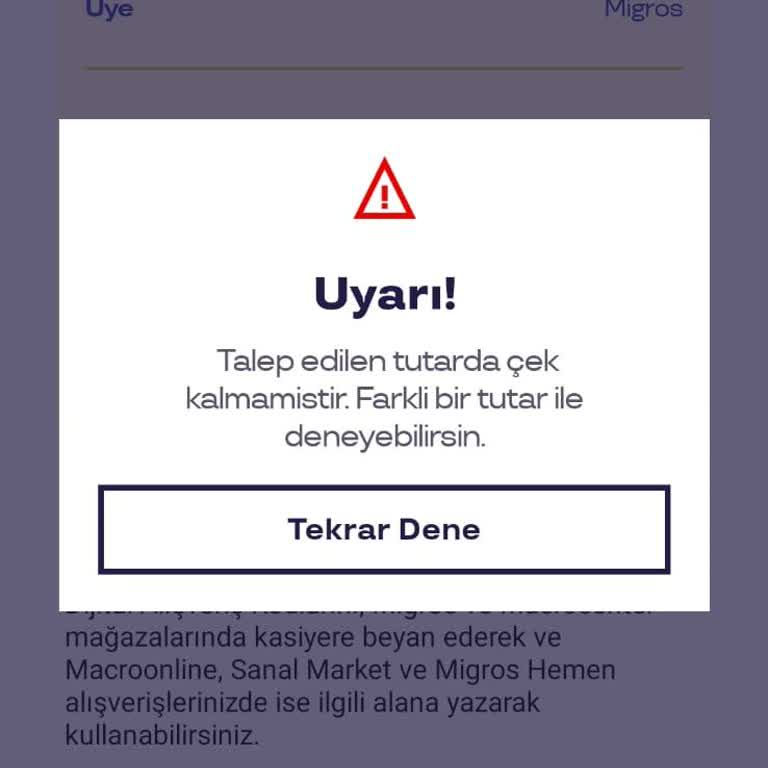 Pluxee Uygulamasında Migros Çeki Sorunu Ve Kullanım Zorlukları