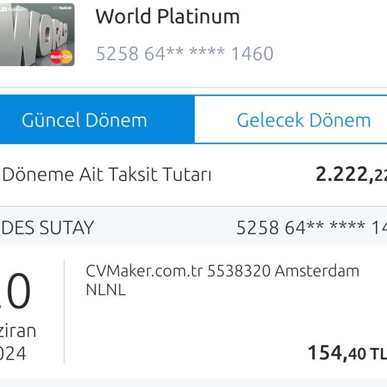 Cvmaker.com.tr Ödeme İşlemleriyle İlgili Şikayet