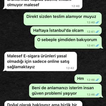 Esigarasanalmarket.com Sipariş Edilen Ürünü Göndermiyor