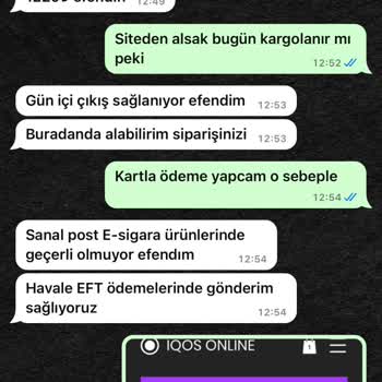 Esigarasanalmarket.com Sipariş Edilen Ürünü Göndermiyor