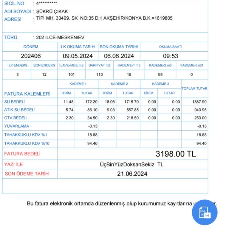 KOSKİ Fazladan Su Endeksi Girdi Fatura Şişti