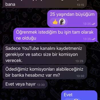 Telegram'dan Aldığım A&M Consulting. Co Firmasından Gelen Mesaj