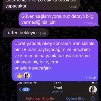Telegram'dan Aldığım A&M Consulting. Co Firmasından Gelen Mesaj
