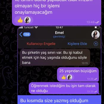 Telegram'dan Aldığım A&M Consulting. Co Firmasından Gelen Mesaj