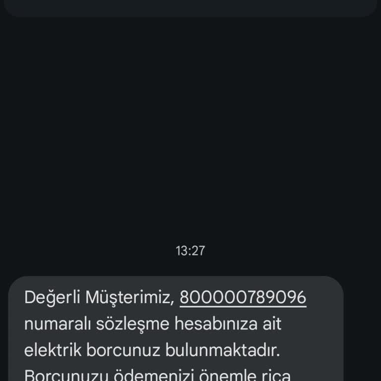 Gediz Elektrik Perakende Gediz Bana Ait Olmayan Borç SMS