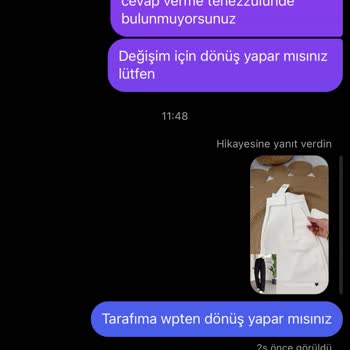 Seda Butik (sedabutik.com) Sipariş Değişim Talebime Cevap Verilmedi