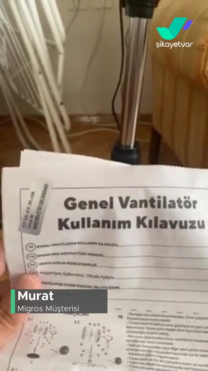 Migros'tan Aldığım Kumtel Vantilatör Kusurlu Çıktı! videonun kapak resmi