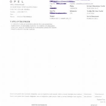 Opel Ve Bursa Alaşarköy Neskar Pişmanlıktır...