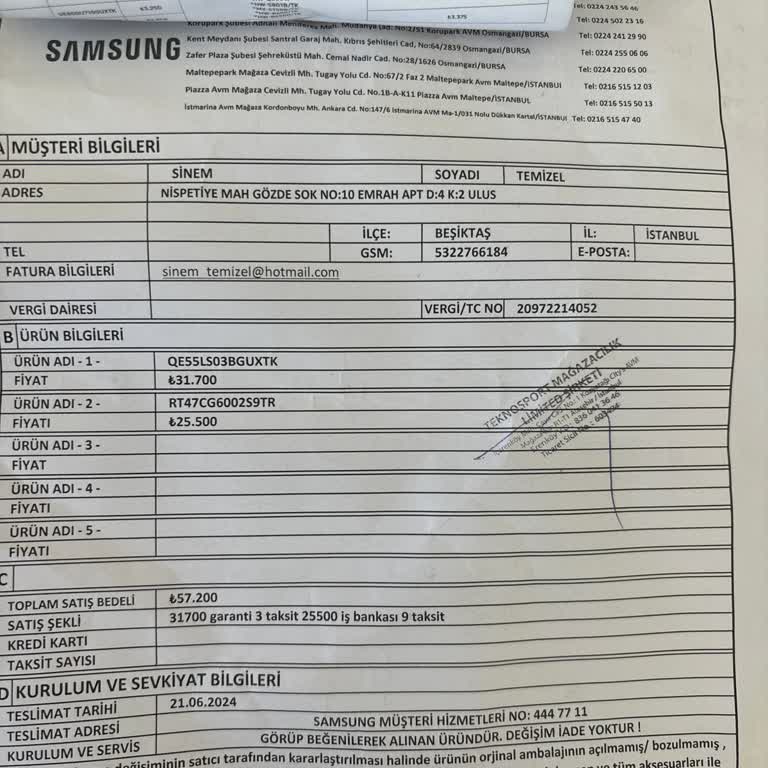 Samsung Yanlış Sipariş Yolladı Ve Yardımcı Olmuyor