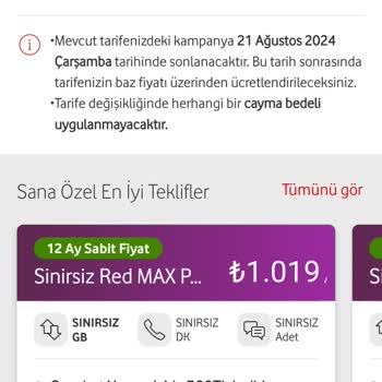Vodafone Tarife Değişikliği Mağduriyeti