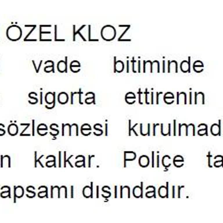 Türkiye Sigorta-Özel Konut Sigortası İptali