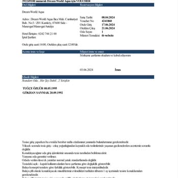 Bayram Tatilinde Rezervasyon Krizi: Dream World Aqua Otel Mağduriyeti