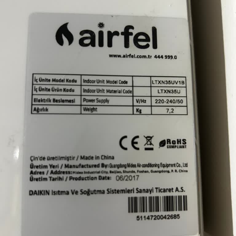 Airfel Daikin Klima Servis Alamıyoruz