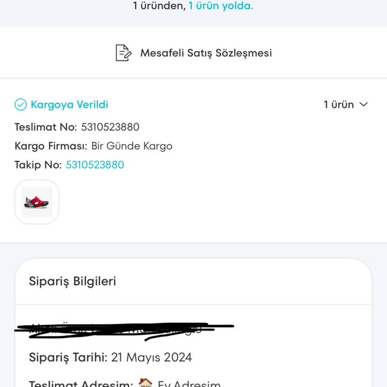 Bir Günde Kargo Kargo Ürünü Teslim Etmedi
