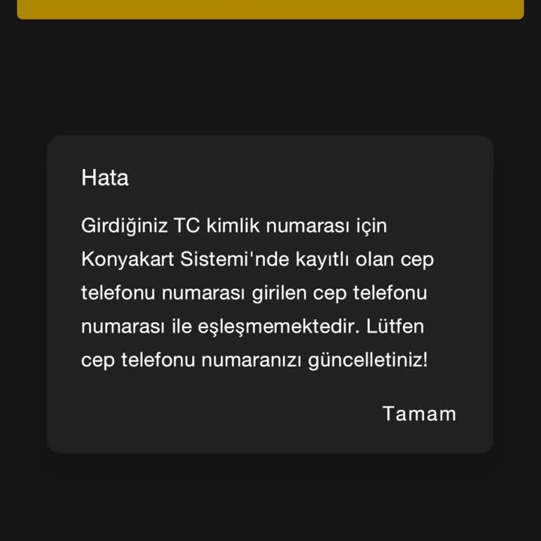 Konya Büyükşehir Belediyesi Numara Güncelleyememe. Muhatap Bulamama