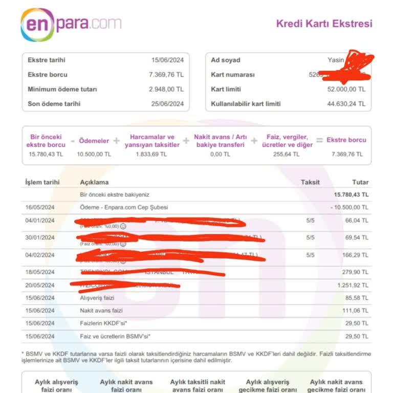 Enpara.com Haksız Faiz Yansıtıyor