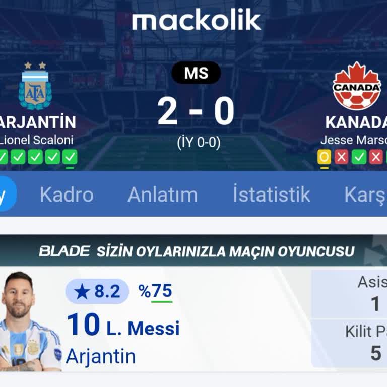 Mackolik.com Arjantin Milli Takımı Arma Güncellemesi