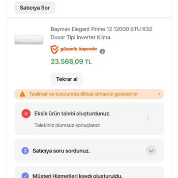 Hepsiburada Klima Alan Müşterinin Klima Hasreti