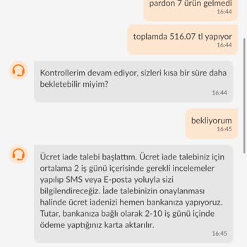 Trendyolgo 516,07 TL Paramı Vermedi. Ürünler Nerede Yok! Gönderilmedi.