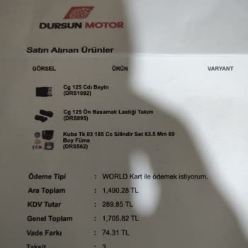 Dursun Motor İade Sıkıntısı