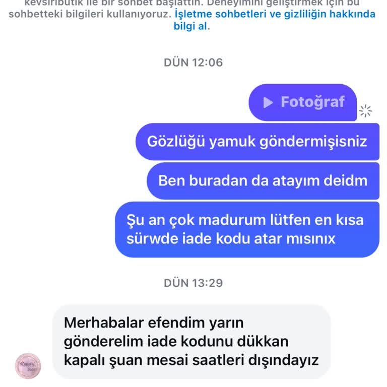 Dolapta Hatalı Ürün Gönderimi