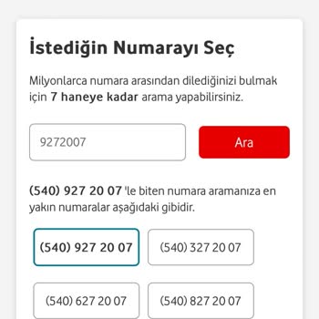 Vodafone Rezerve Edilen Numarayı Alamıyorum