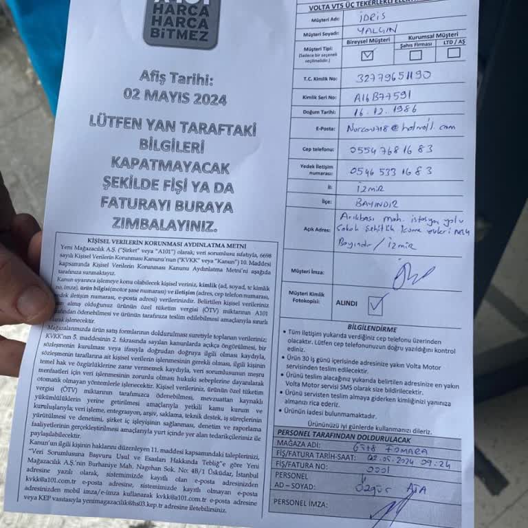 A101 Motorum Gelmedi Mağdurum