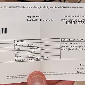Mavi İki Yıkamada Rezil Olan Ürün