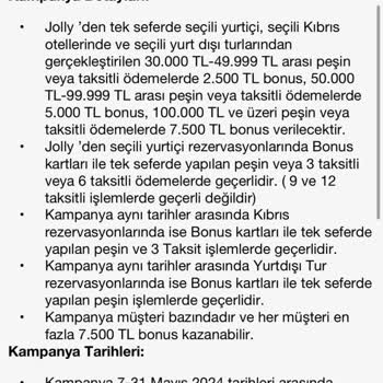 Garanti BBVA Garanti Jolly Tur Bonus Kampanyası