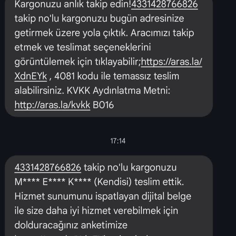 Aras Kargo Teslim Edildi Diyor Ancak Edilmedi