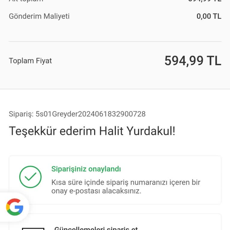 Greydershops.com İade Etmek İstiyorum